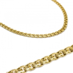 Złoty łańcuszek Pełny splot Garibaldi 3,7mm długość 50cm pr.585